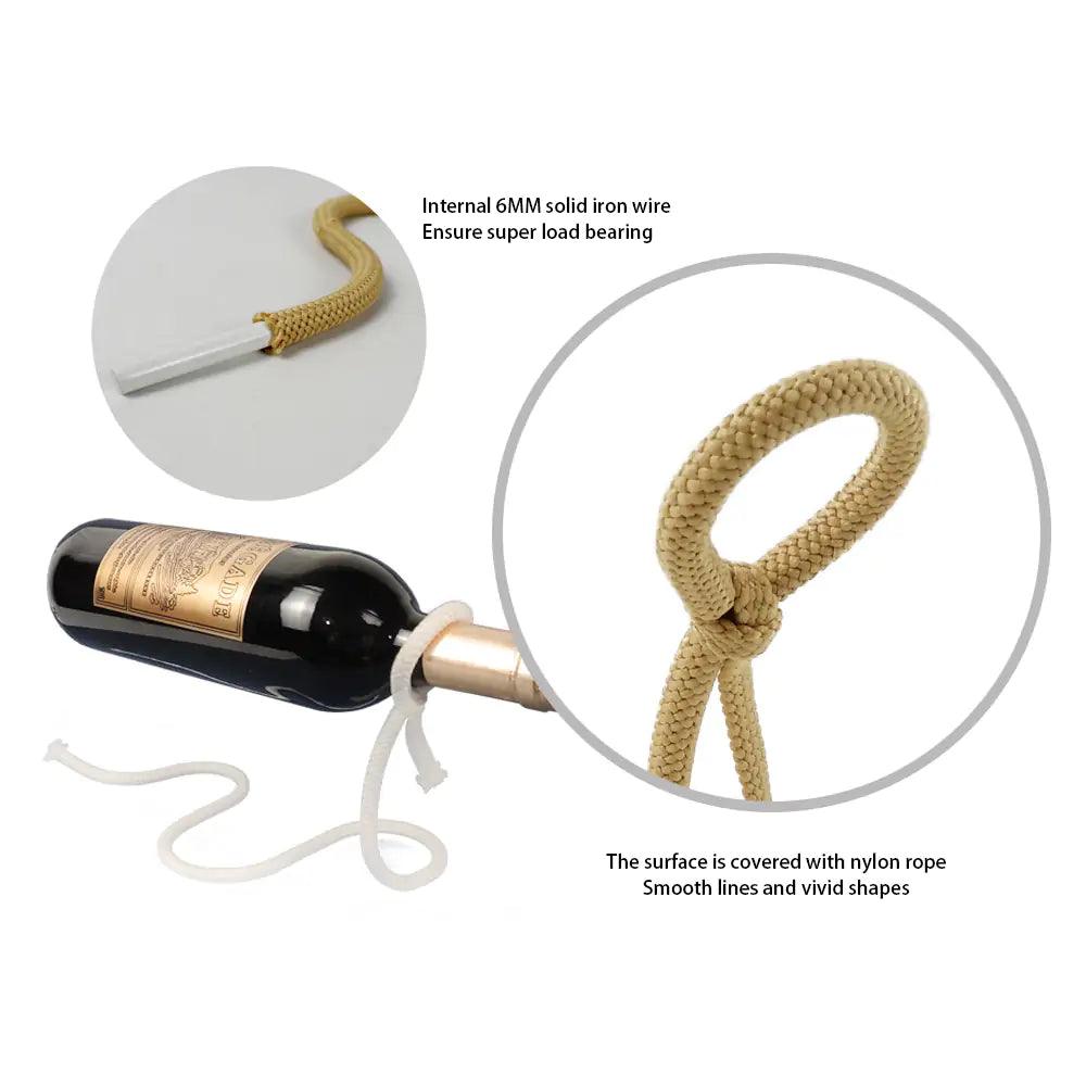 Suspended Rope Wine Bottle Holder - Emporium WRJJ