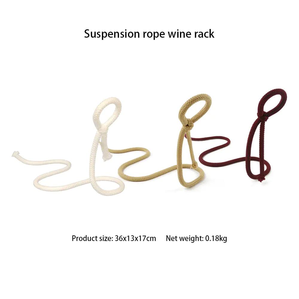 Suspended Rope Wine Bottle Holder - Emporium WRJJ