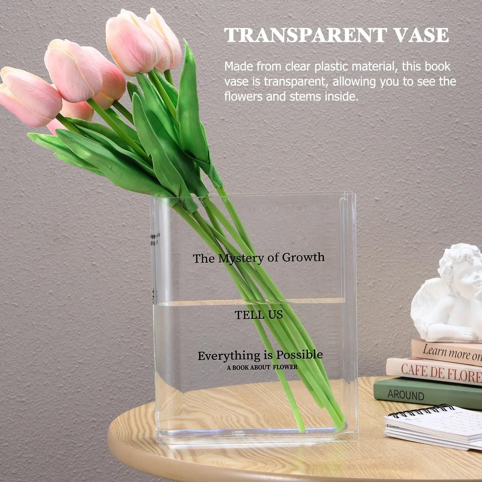 Transparent Book Vase - Emporium WRJJ