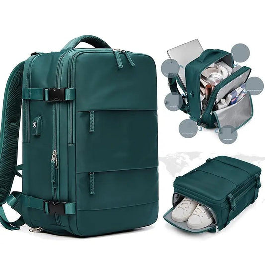 USB Charging Backpack with Shoe Compartment - Emporium WRJJ