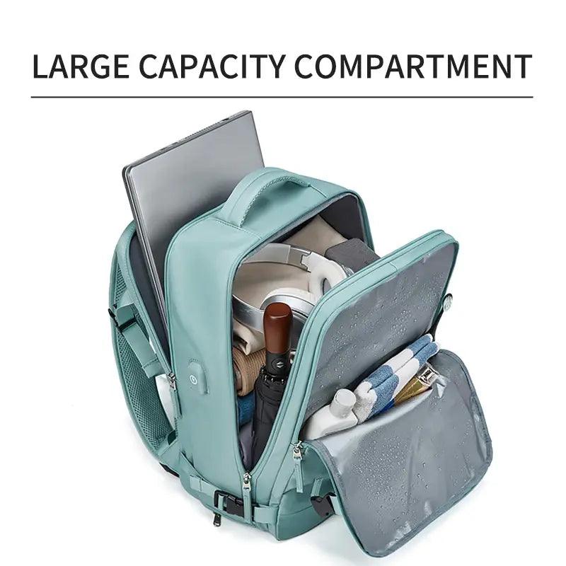 USB Charging Backpack with Shoe Compartment - Emporium WRJJ