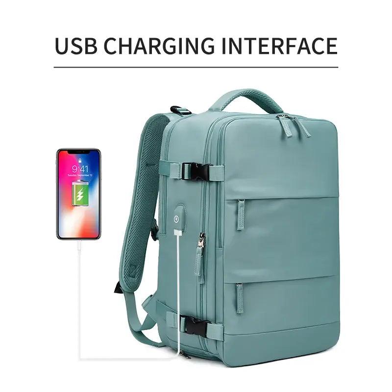 USB Charging Backpack with Shoe Compartment - Emporium WRJJ