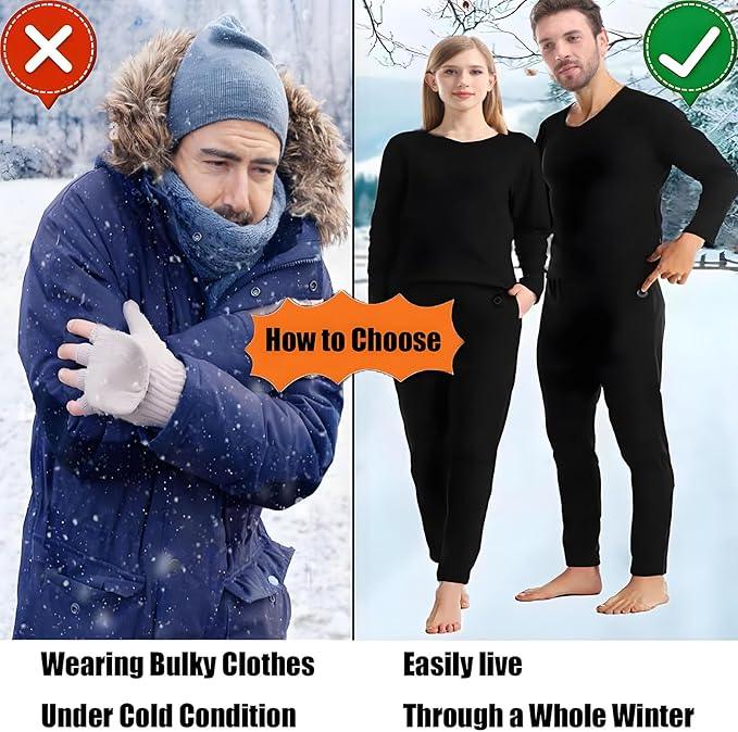 USB Heated Thickened Long Johns Cold Protection Suit - Emporium WRJJ