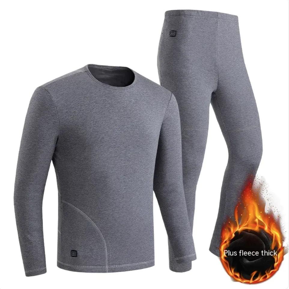 USB Heated Thickened Long Johns Cold Protection Suit - Emporium WRJJ