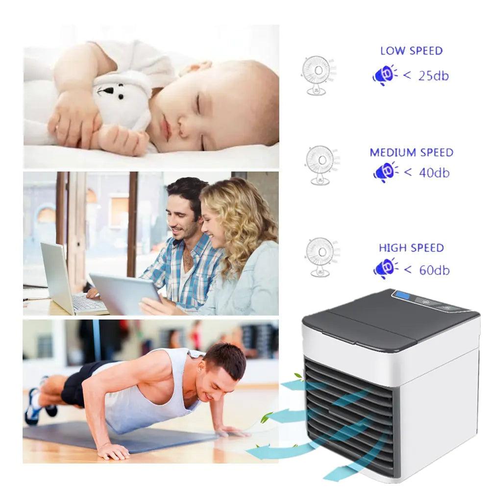 USB Mini Air Cooler: 7-Color Personal Fan - Emporium WRJJ