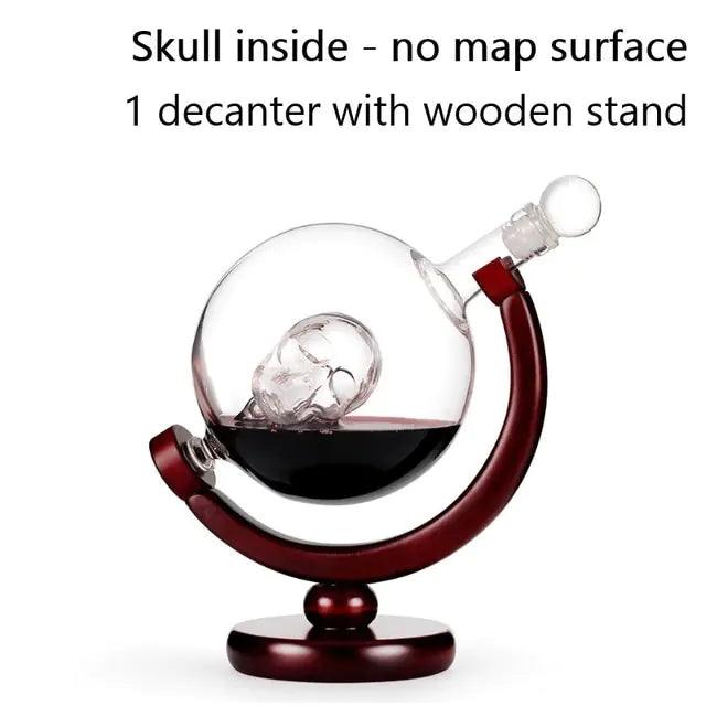 Whiskey Decanter Globe Glass Set - Emporium WRJJ