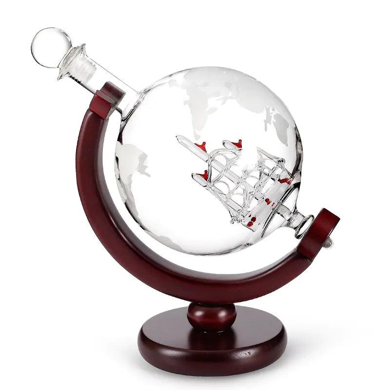 Whiskey Decanter Globe Glass Set - Emporium WRJJ