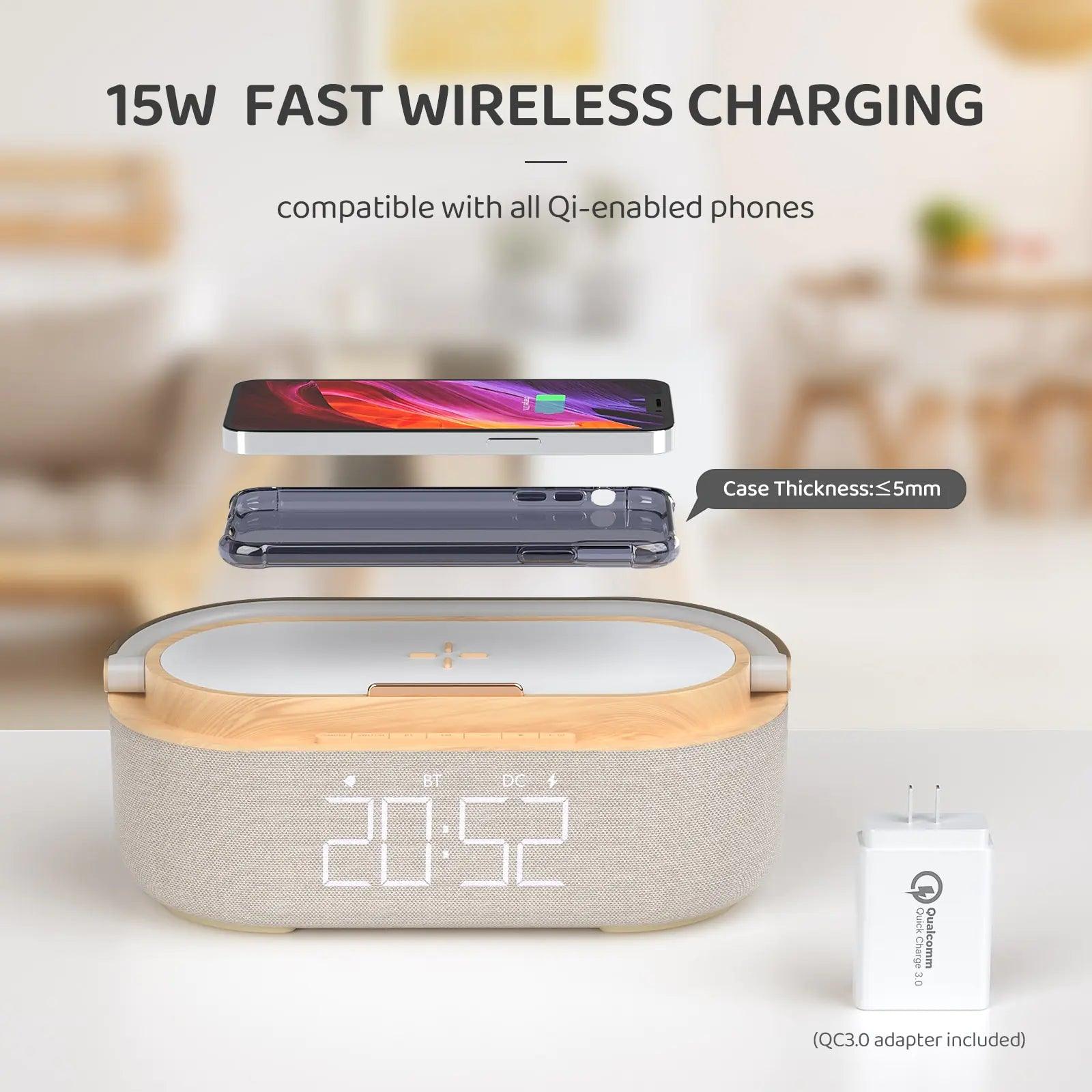 Wireless Charging Pad Alarm Clock - Emporium WRJJ