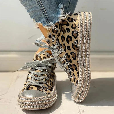 Women Leopard Canvas Shoes - Emporium WRJJ