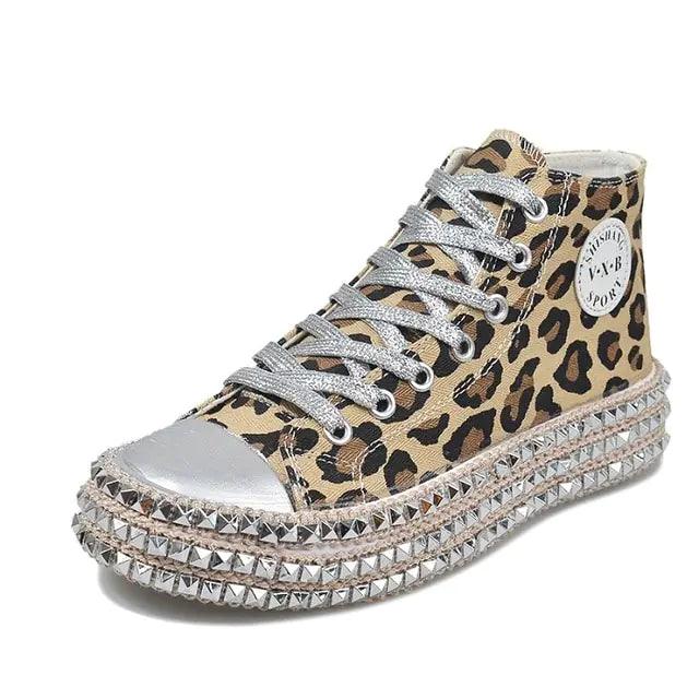 Women Leopard Canvas Shoes - Emporium WRJJ