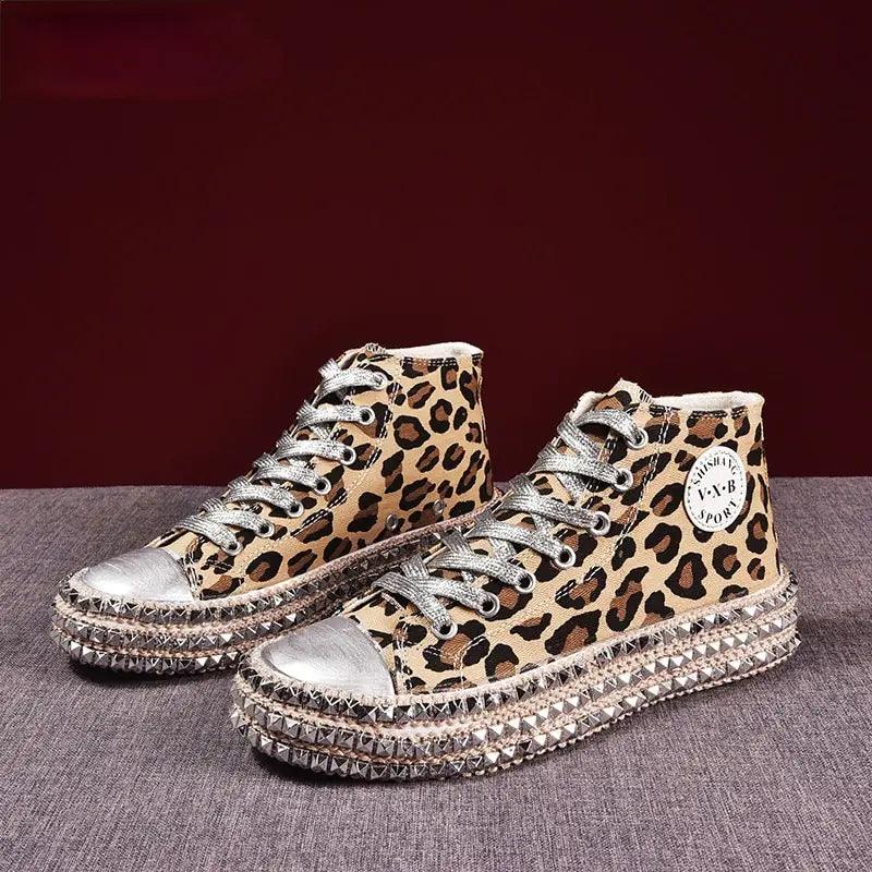 Women Leopard Canvas Shoes - Emporium WRJJ