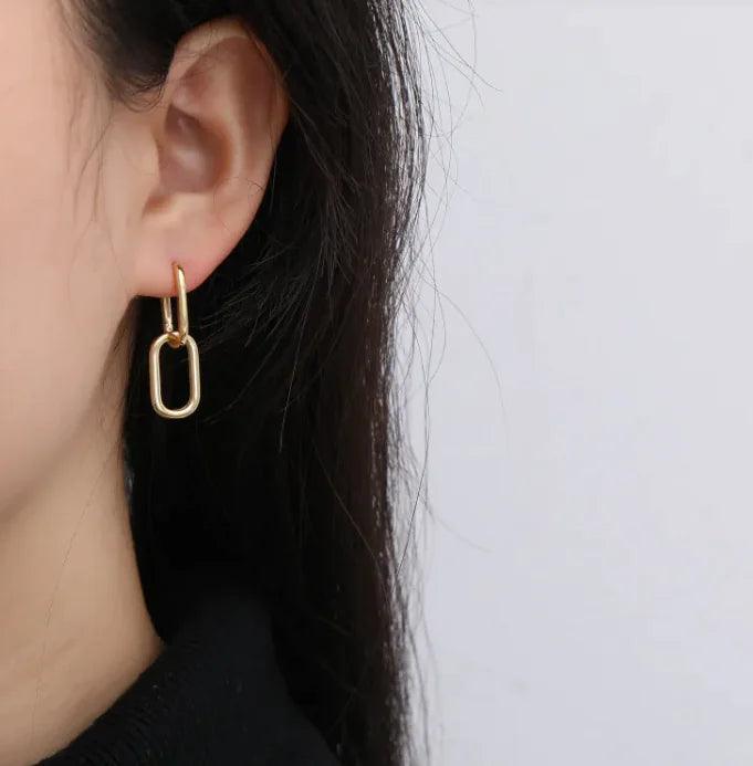 Women's Cold Metal Wind Ear Buckle Earrings - Emporium WRJJ