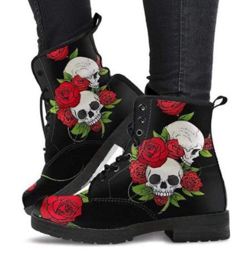 Women's Printed High-Top Boots - Emporium WRJJ