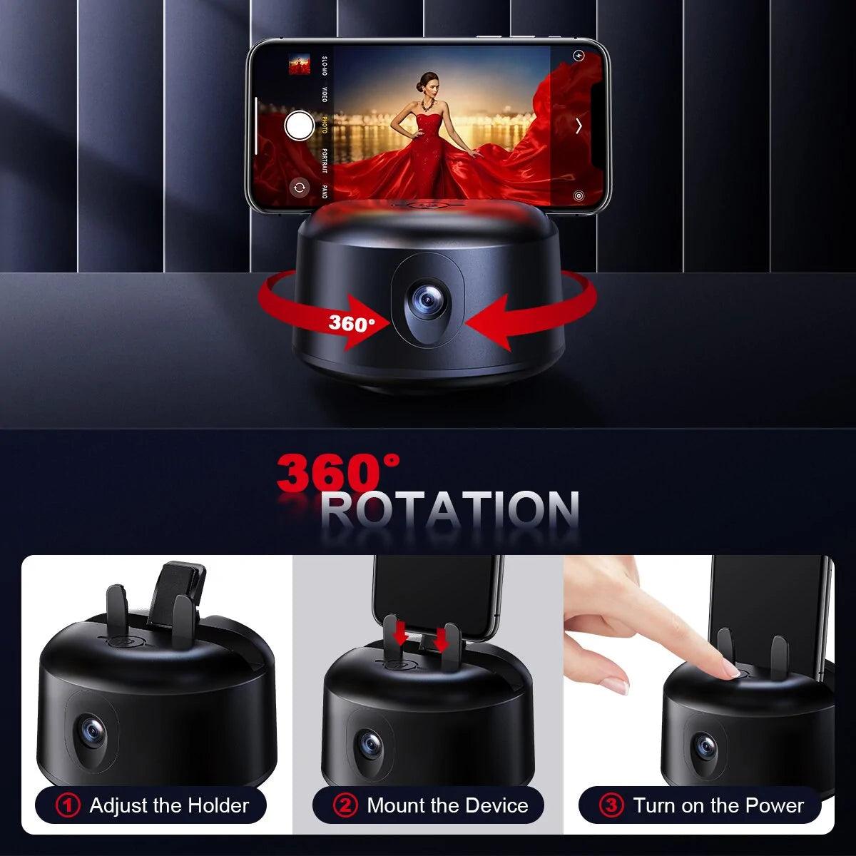 360 Degree Auto-Face Tracking Camera Mount - Emporium WRJJ