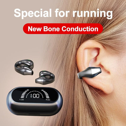 Bone Conduction Earphone Bluetooth 5.2 Ear Clip - Emporium WRJJ