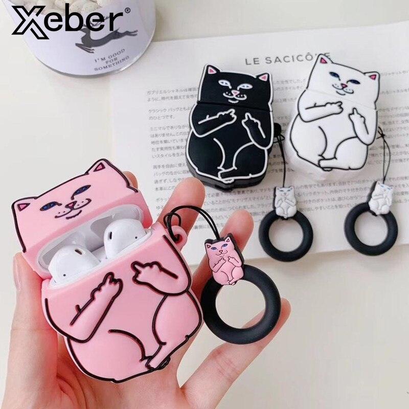 Cartoon Cat AirPods Case - Emporium WRJJ