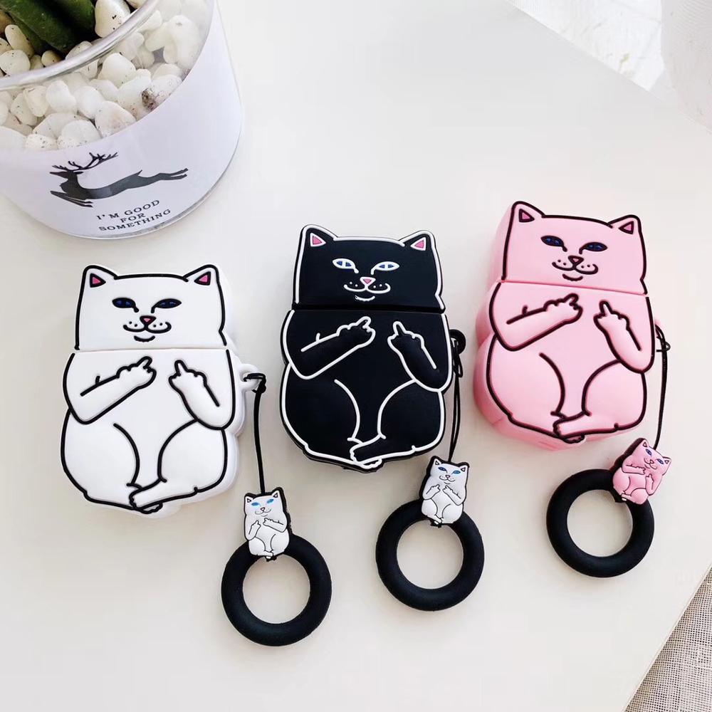 Cartoon Cat AirPods Case - Emporium WRJJ