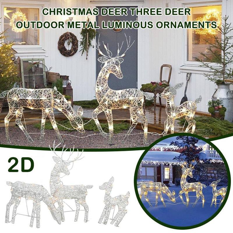 Christmas Iron Deer LED Light - Emporium WRJJ