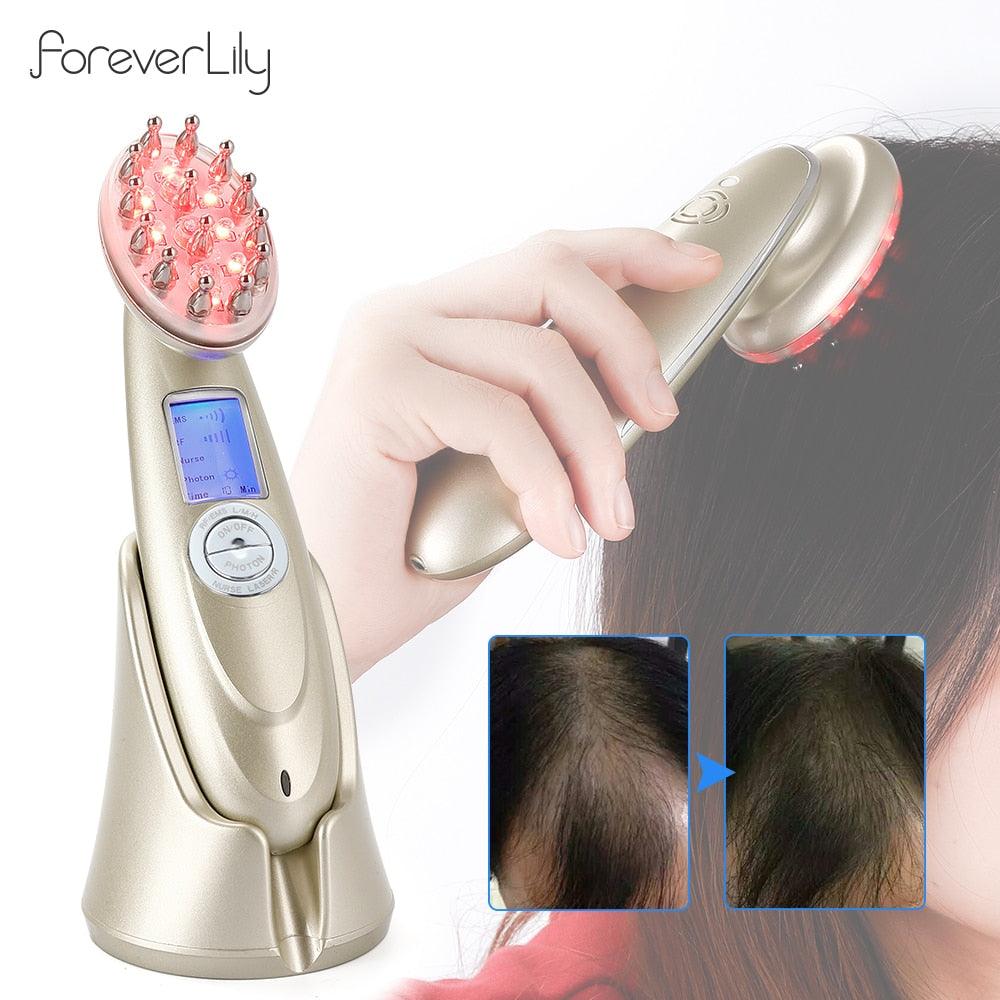 Electric Laser Hair Growth Comb Infrared EMS RF Vibration Massager Microcurrent Hair Care Hair Loss Treatment Hair Regrowth - Emporium WRJJ