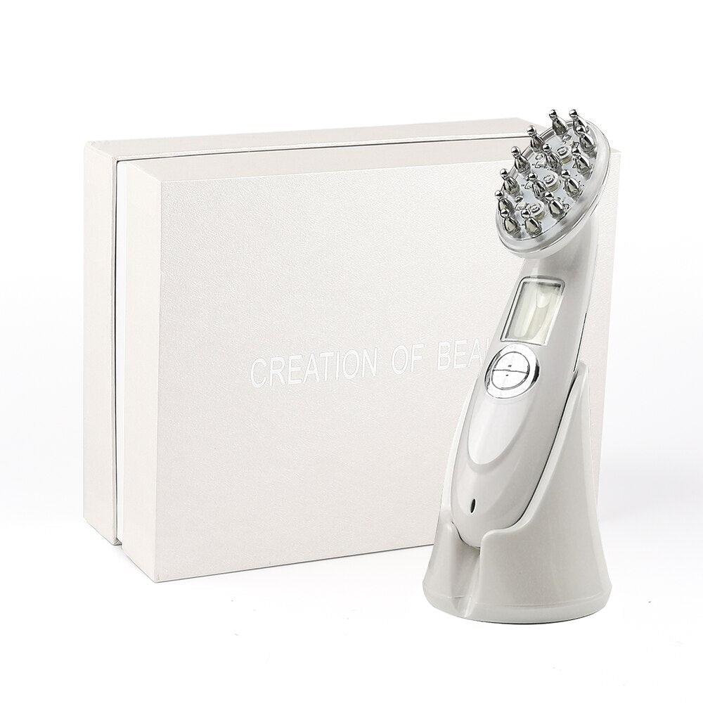 Electric Laser Hair Growth Comb Infrared EMS RF Vibration Massager Microcurrent Hair Care Hair Loss Treatment Hair Regrowth - Emporium WRJJ