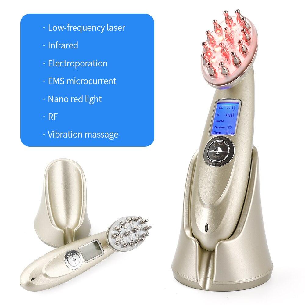 Electric Laser Hair Growth Comb Infrared EMS RF Vibration Massager Microcurrent Hair Care Hair Loss Treatment Hair Regrowth - Emporium WRJJ