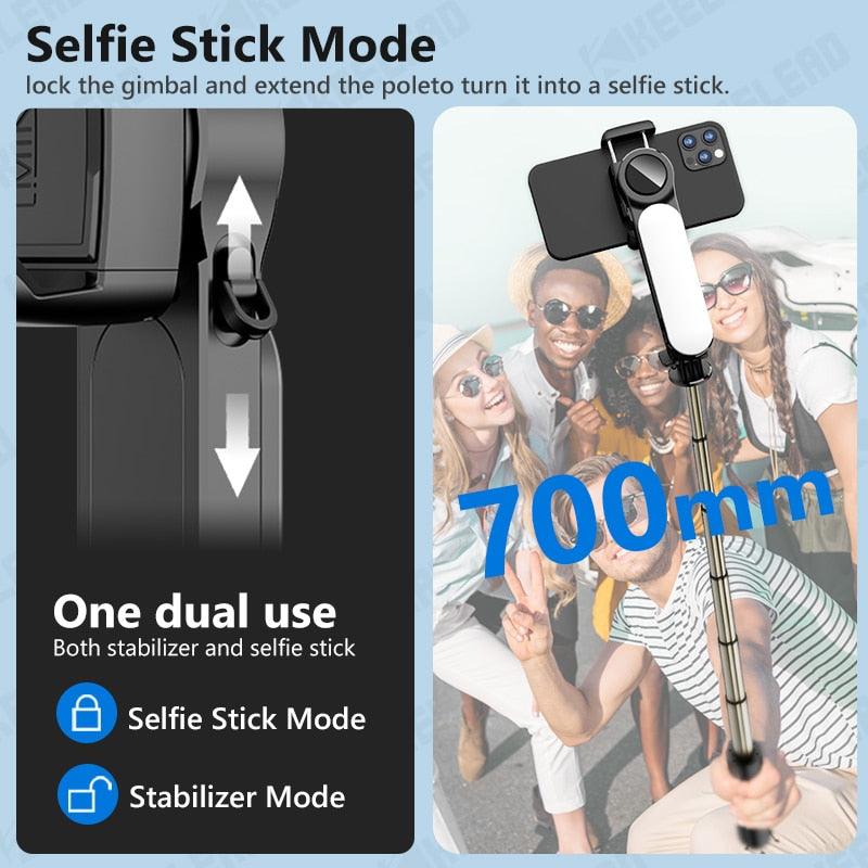 Gimbal Stabilizer Selfie Stick Tripod - Emporium WRJJ