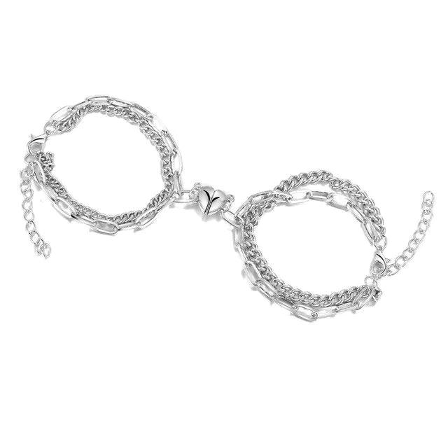 Halves Heart Magnetic Couple Bracelets - Emporium WRJJ