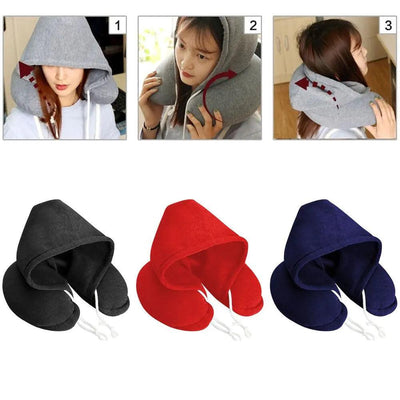 Hooded Travel Neck Pillow - Emporium WRJJ