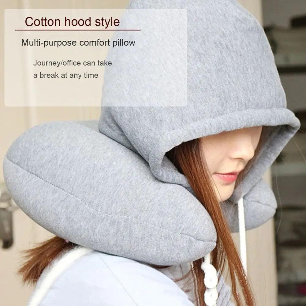 Hooded Travel Neck Pillow - Emporium WRJJ