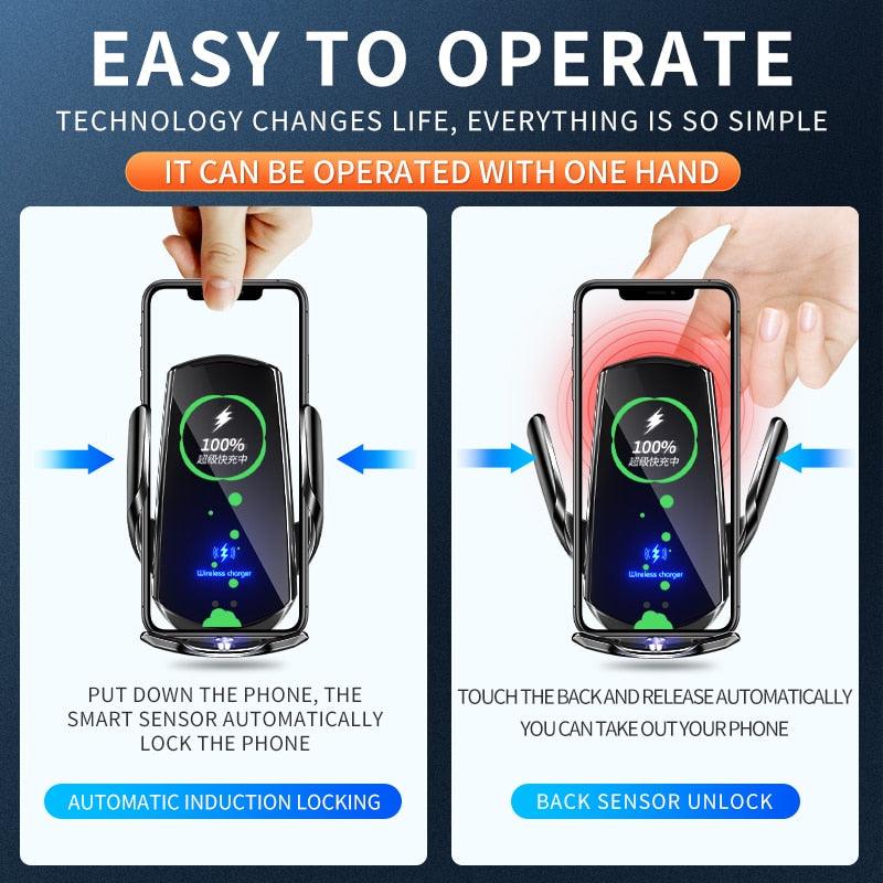 Magnetic Car Mount Wireless Phone Charger Holder - Emporium WRJJ