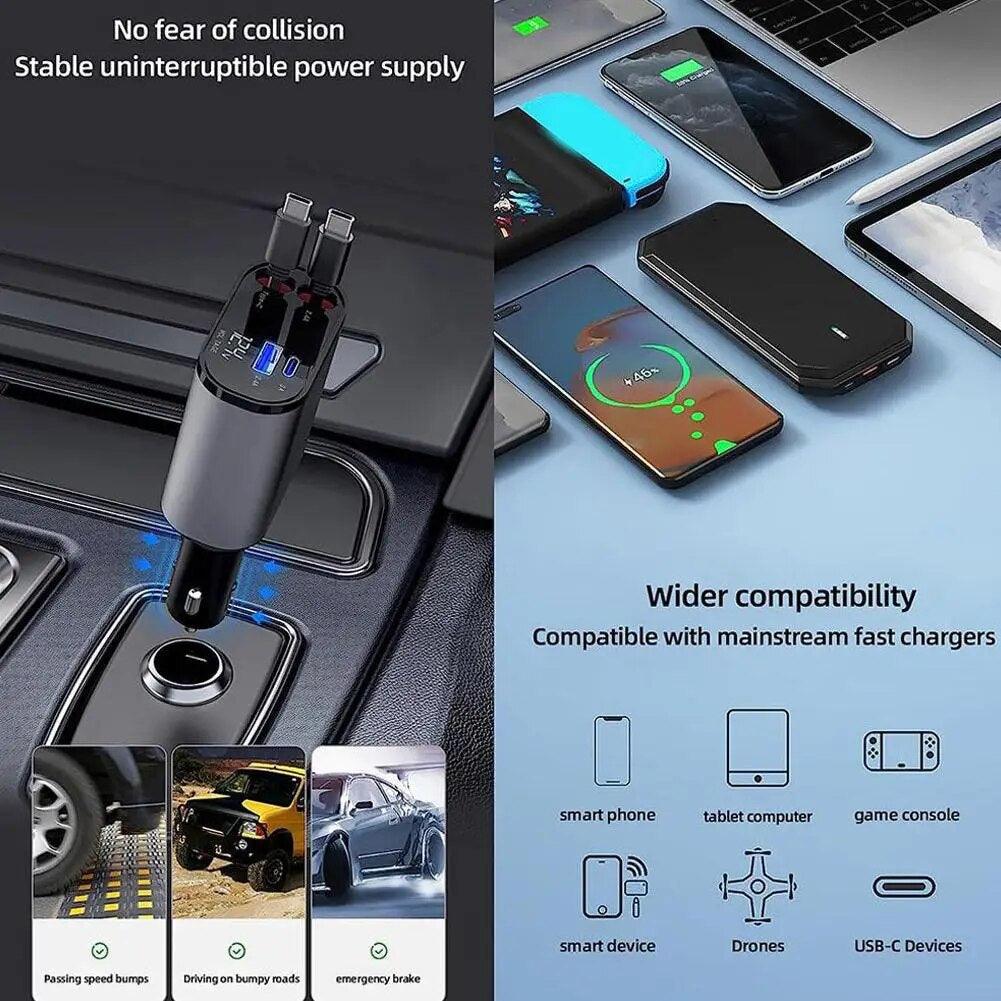 Retractable Car Charger - Emporium WRJJ