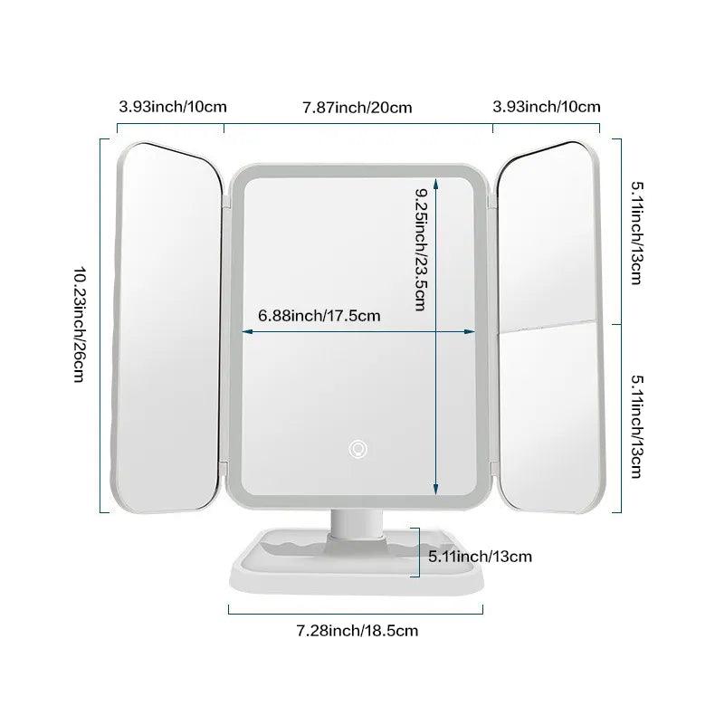 Smart Tri LED Makeup Mirror - Emporium WRJJ