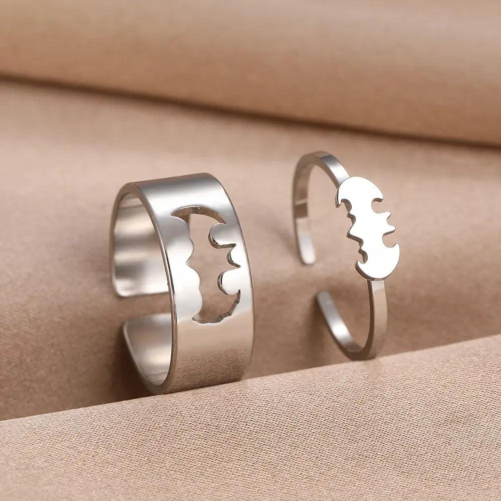 Stainless Steel Couple Rings - Emporium WRJJ