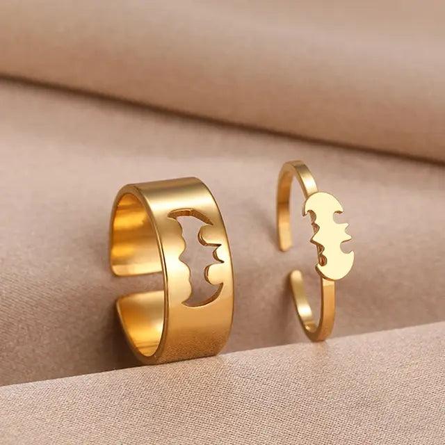 Stainless Steel Couple Rings - Emporium WRJJ