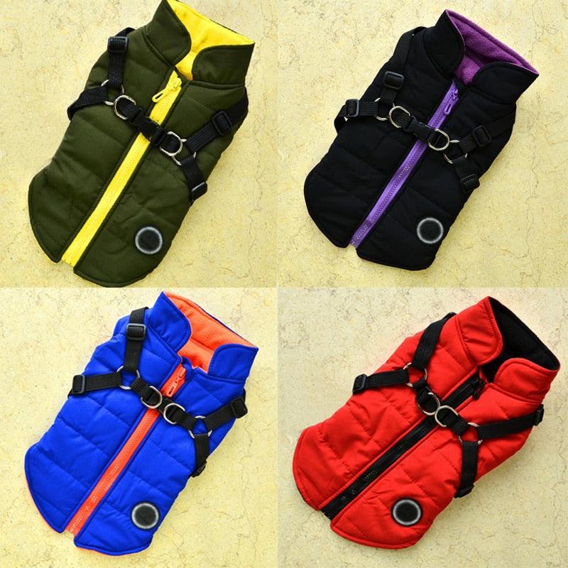 Waterproof Pet Coat With Harness - Emporium WRJJ